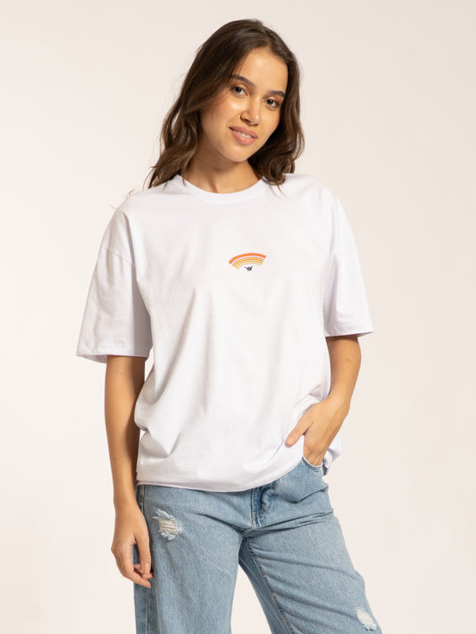 Camiseta Manga Curta Branca Hang Loose Histoty