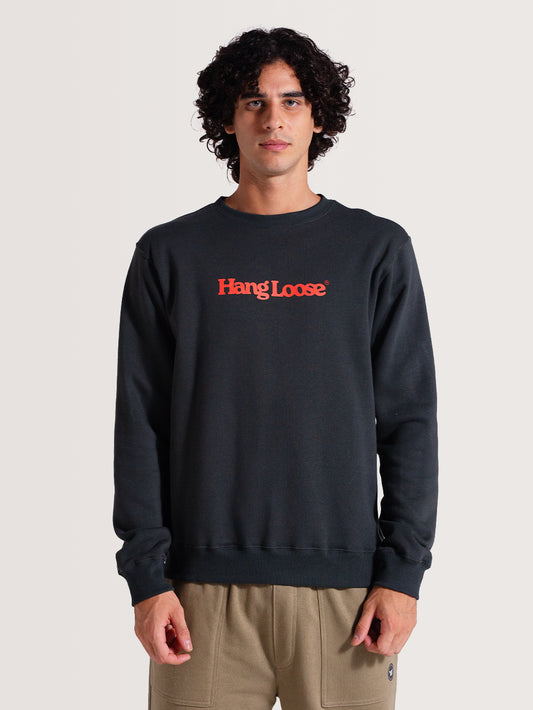 Moletom Careca Cinza Felpado Hang Loose Typo