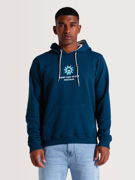 Moletom Canguru Azul Hang Loose Shield