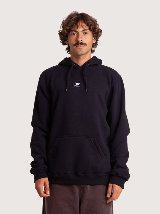 Moletom Canguru Preto Hang Loose Clean