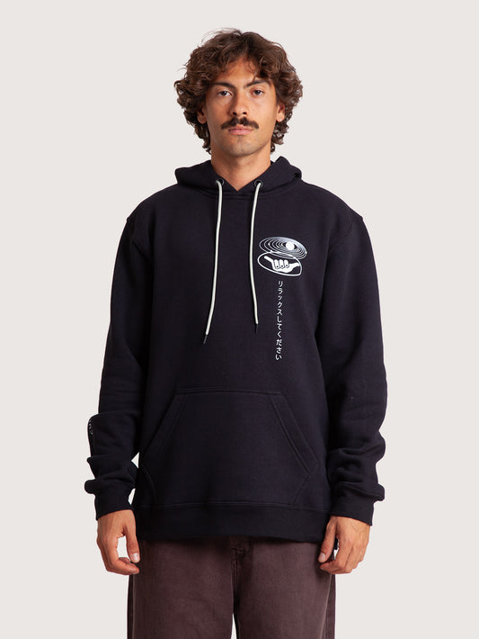 Moletom Canguru Preto Hang Loose Astor