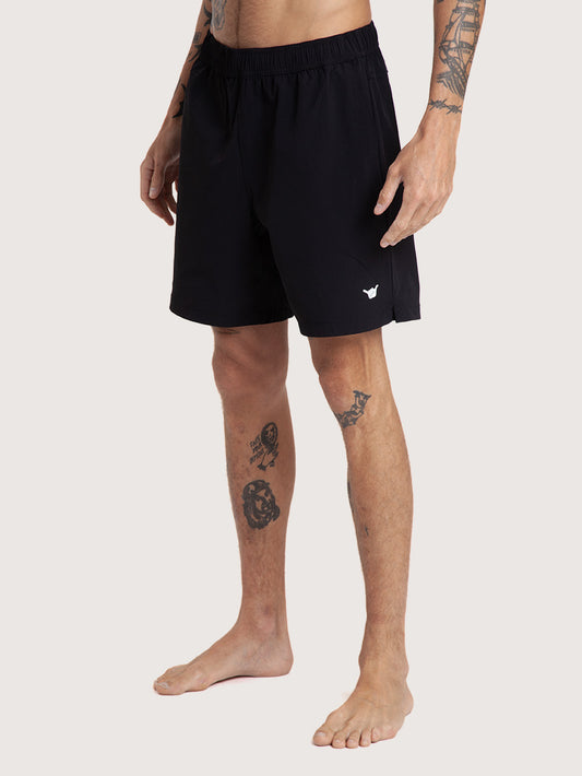 Bermuda Elástico Importada Hang Loose Zip Preta