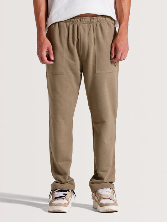 Calça Moletom Caqui Hang Loose Zip