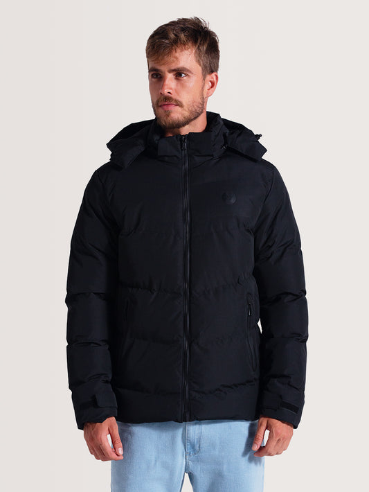 Jaqueta Puffer Preta Hang Loose Hendrix