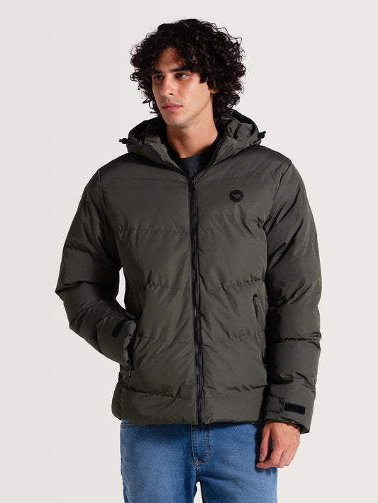 Jaqueta Puffer Verde Hang Loose Hendrix