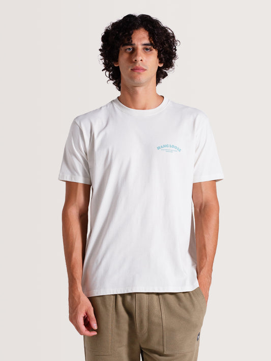 Camiseta Off White Manga Curta Hang Loose Mountain