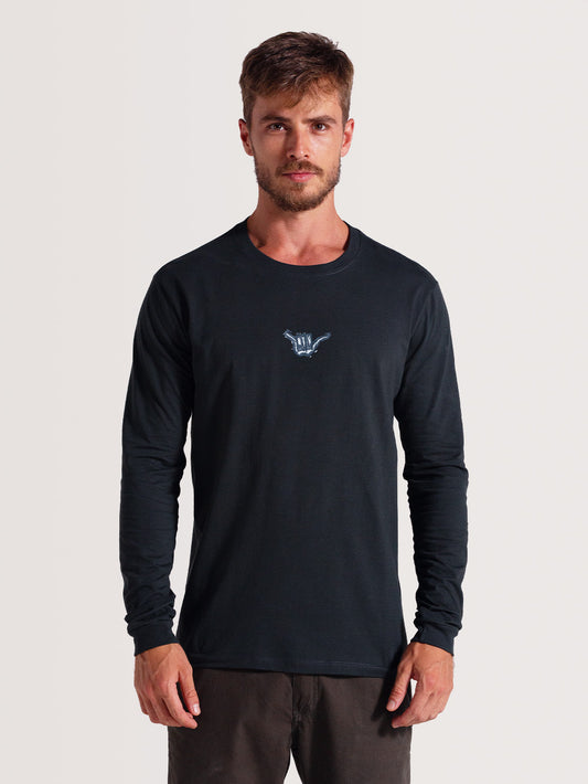 Camiseta Cinza Manga Longa Hang Loose Wildguys