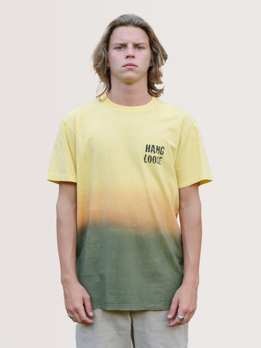 Camiseta Hang Loose  Wildguys Preto e Amarelo