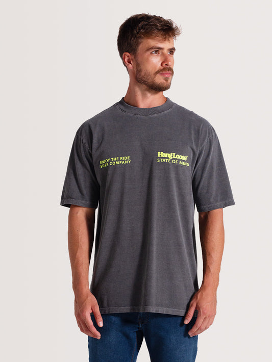 Camiseta Preta Manga Curta Especial Hang Loose Urban