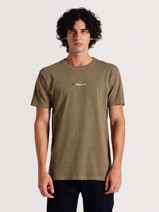 Camiseta Caqui Manga Curta Especial Hang Loose Classic
