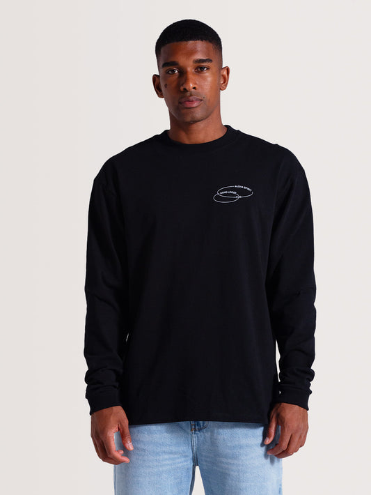 Camiseta Preta Manga Longa Especial Hang Loose New Order