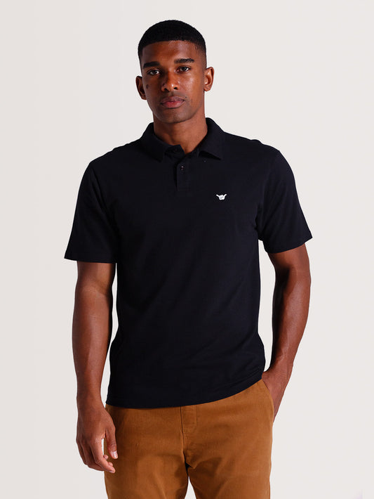 Camisa Gola Polo Preta Hang Loose Basic
