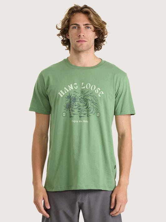 Camiseta Masculina Hang Loose Desert Verde