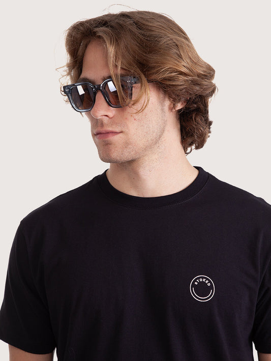 Camiseta Masculina Hang Loose Palm Preta