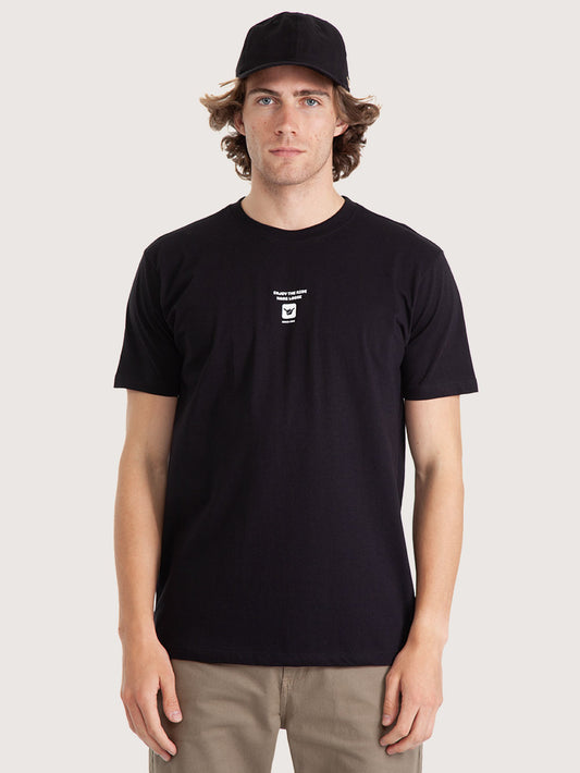 Camiseta Manga Curta Hang Loose Mini Preta