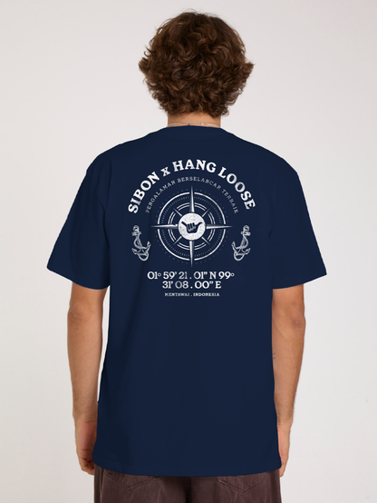 Camiseta Marinho Sibon X Hang Loose