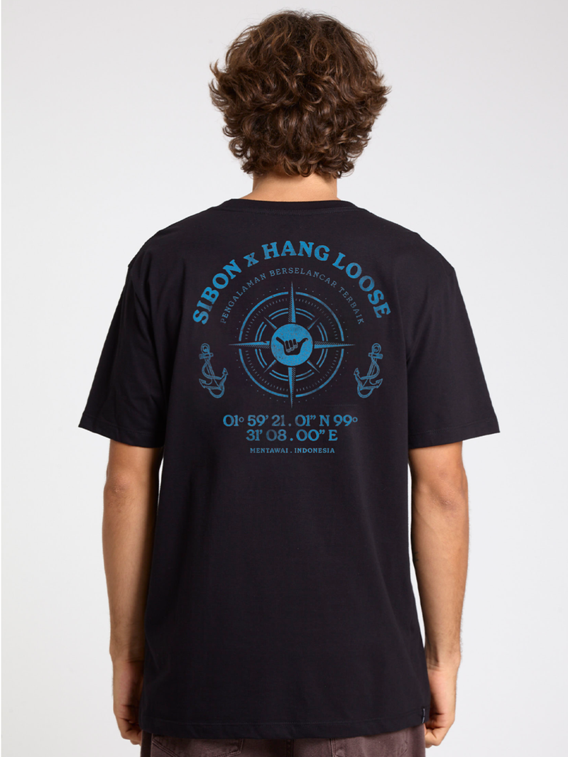 Camiseta Preta Sibon X Hang Loose