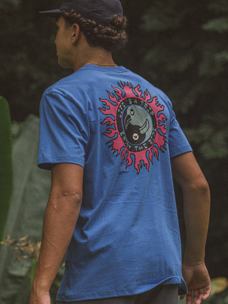 Camiseta Masculina Hang Loose Birds Azul