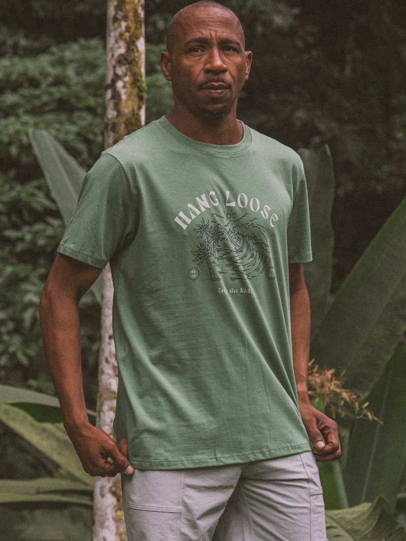 Camiseta Masculina Hang Loose Desert Verde