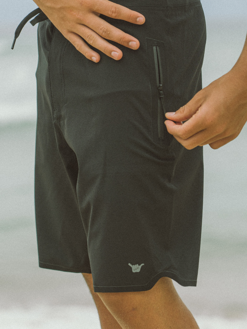 Boardshorts 19" Hang Loose Laser Preto