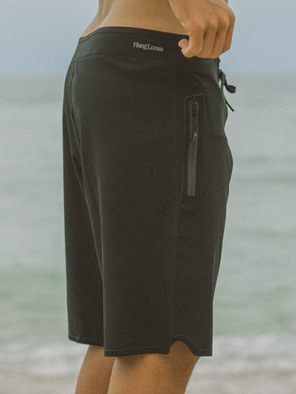 Boardshorts 19" Hang Loose Laser Preto