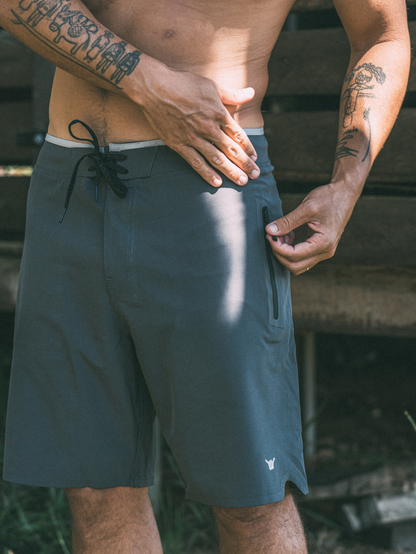 Boardshorts 19” Cinza Hang Loose Laser
