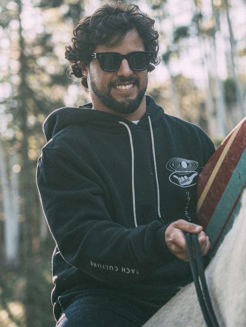 Moletom Canguru Preto Hang Loose Astor
