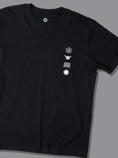 Camiseta Manga Curta Preta Hang Loose Mood