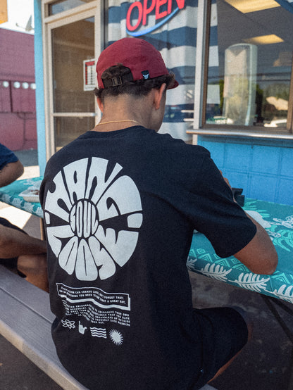 Camiseta Manga Curta Preta Hang Loose Mood