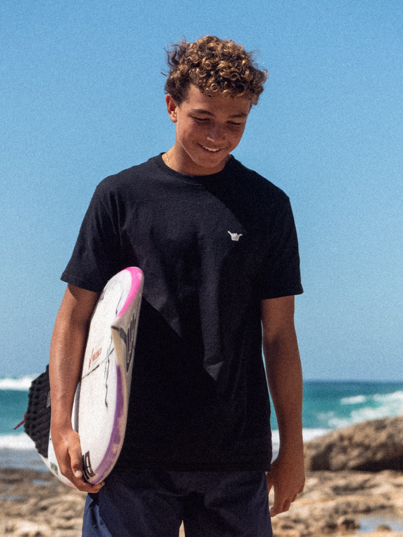 Camiseta Manga Curta Preta Masculina Hang Loose Company