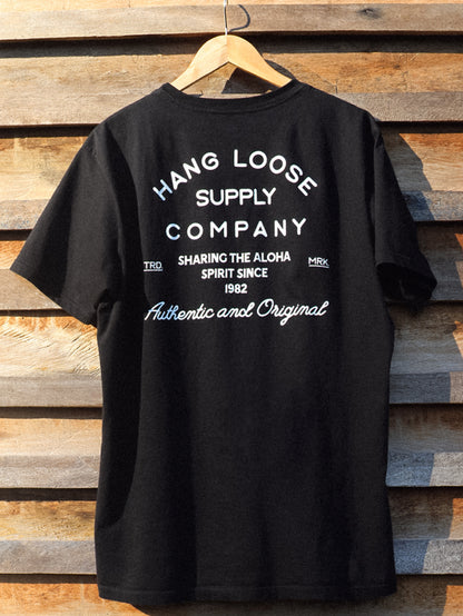 Camiseta Manga Curta Preta Masculina Hang Loose Company