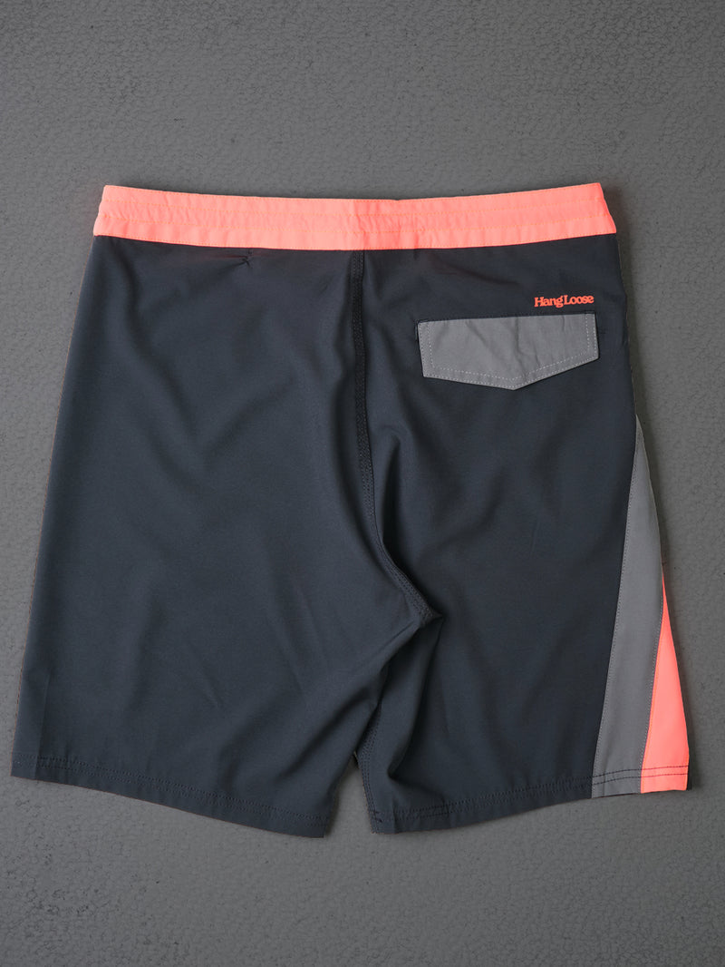 Boardshorts 19” Cinza Hang Loose Block