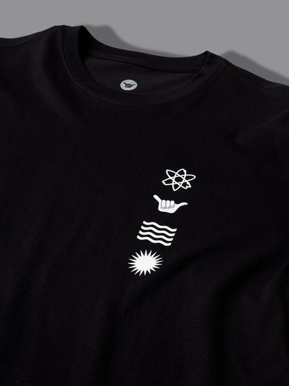 Camiseta Manga Curta Preta Hang Loose Mood