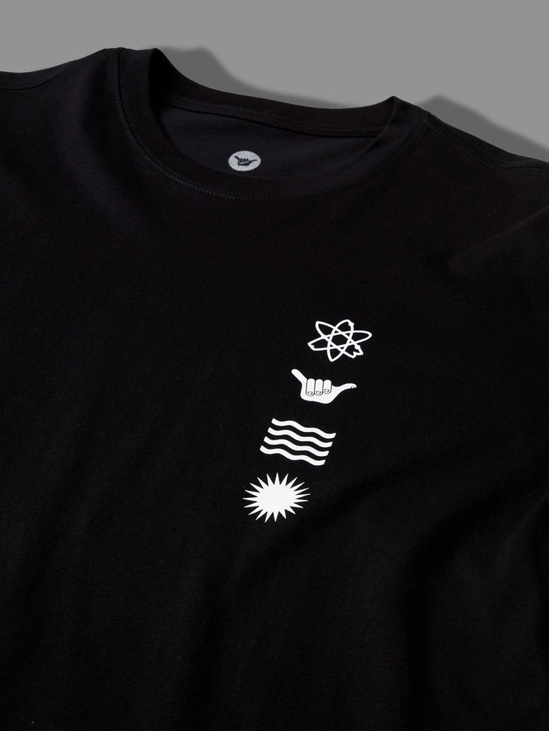 Camiseta Manga Curta Preta Hang Loose Mood