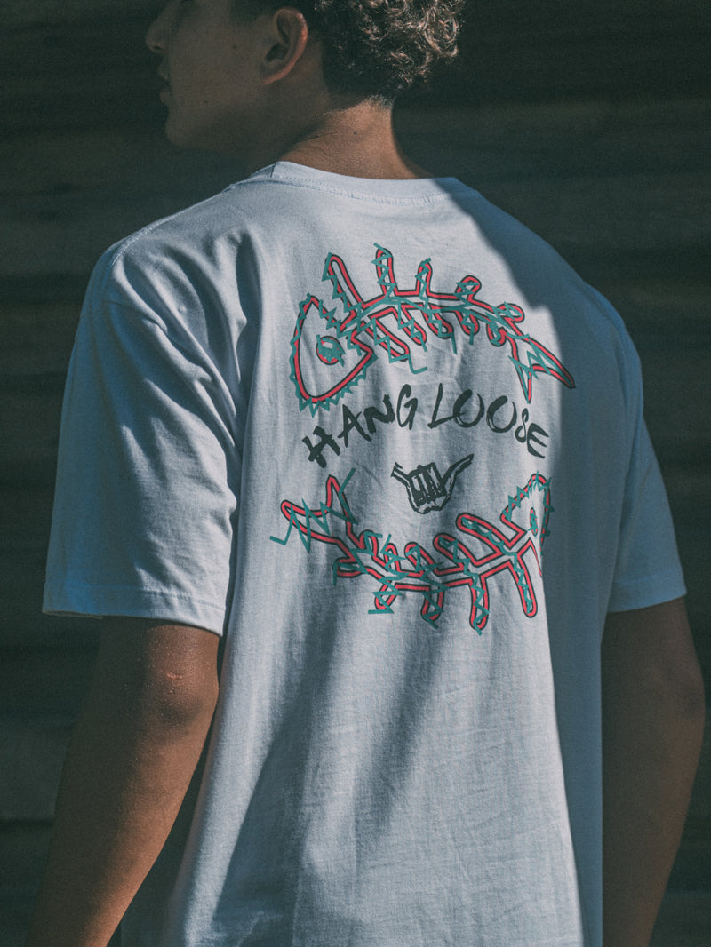 Camiseta Branca Hang Loose Fish