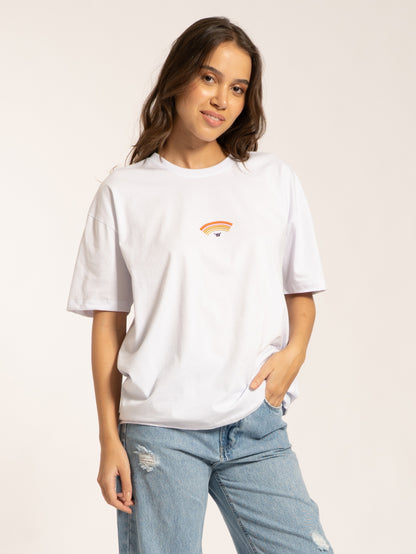 Camiseta Manga Curta Branca Hang Loose Histoty