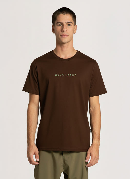 Camiseta Especial Hang Loose Institution Chocolate