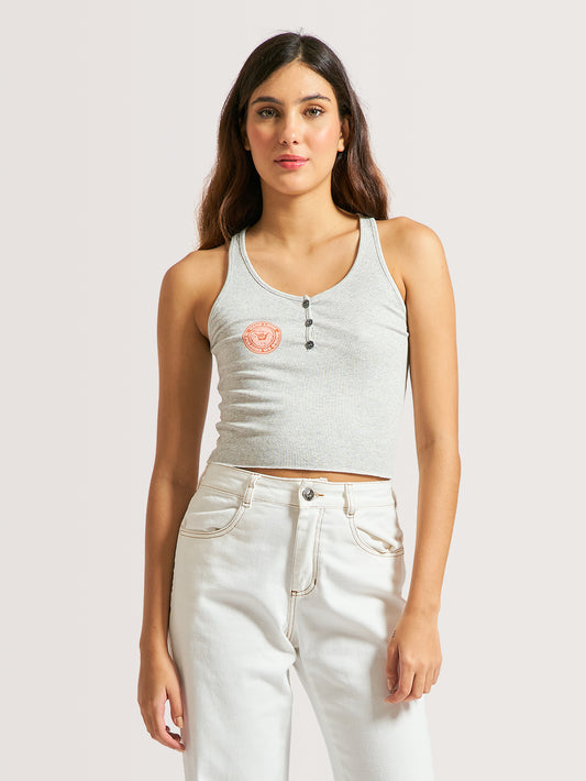 Cropped Hang Loose Easy Cinza