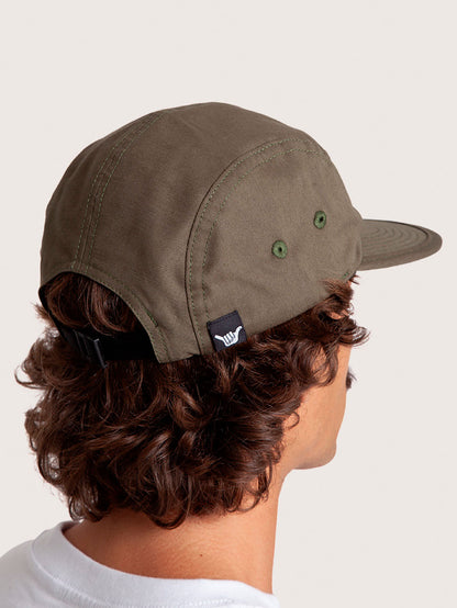 Boné Aba Reta Verde Hang Loose Label Five Panel