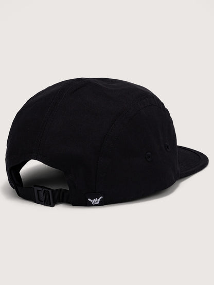 Boné Aba Reta Preto Hang Loose Label Five Panel