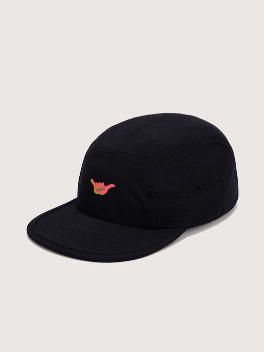 Boné Aba Reta Preto Hang Loose Retro Five Panel