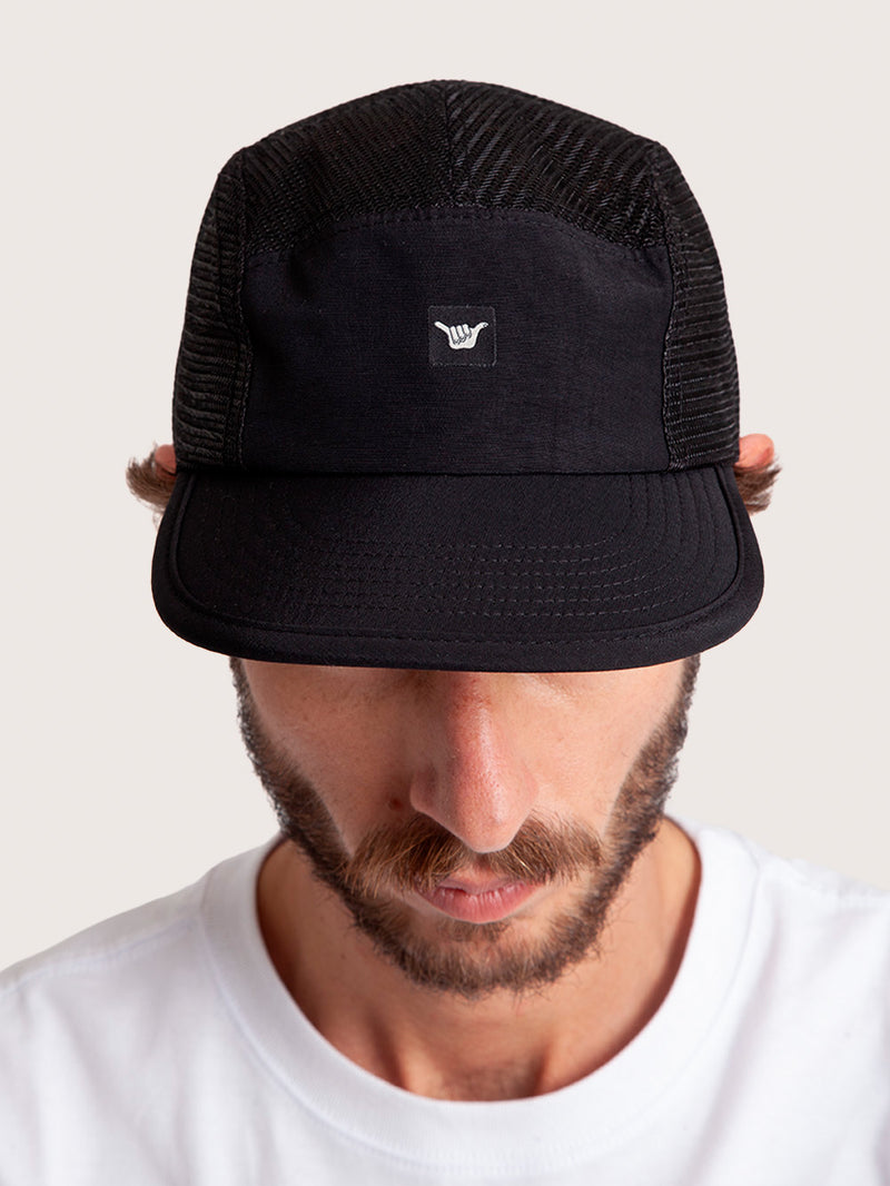 Boné Aba Reta Preto Hang Loose Mini