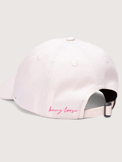 Boné Feminino Hang Loose Hibiscus Off White Aba Curva