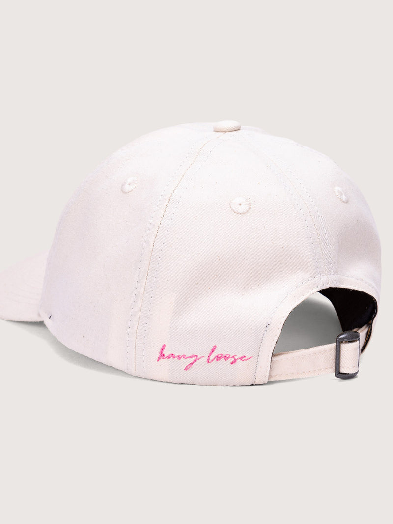 Boné Feminino Hang Loose Hibiscus Off White Aba Curva