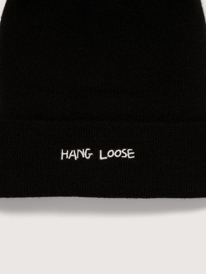 Gorro Preto Hang Loose Embro