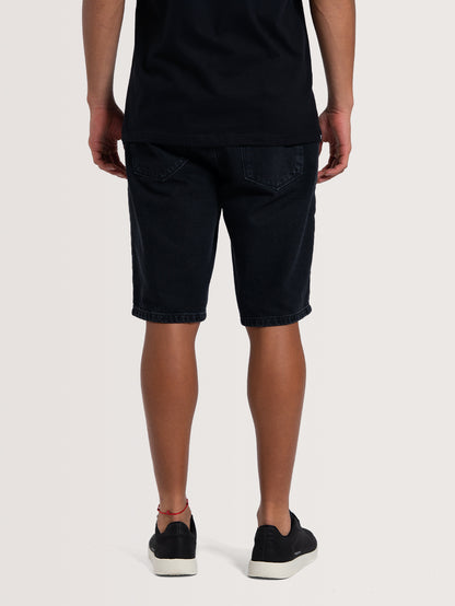 Bermuda Jeans Wide Black Hang Loose