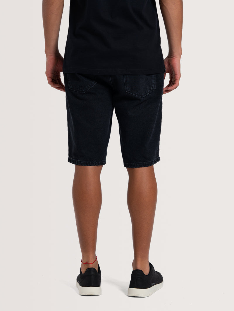 Bermuda Jeans Wide Black Hang Loose
