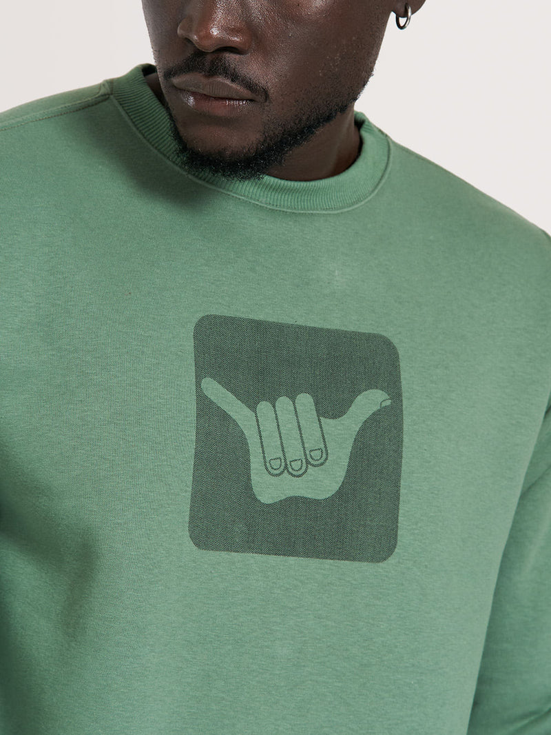 Moletom Careca Hang Loose Logo Verde
