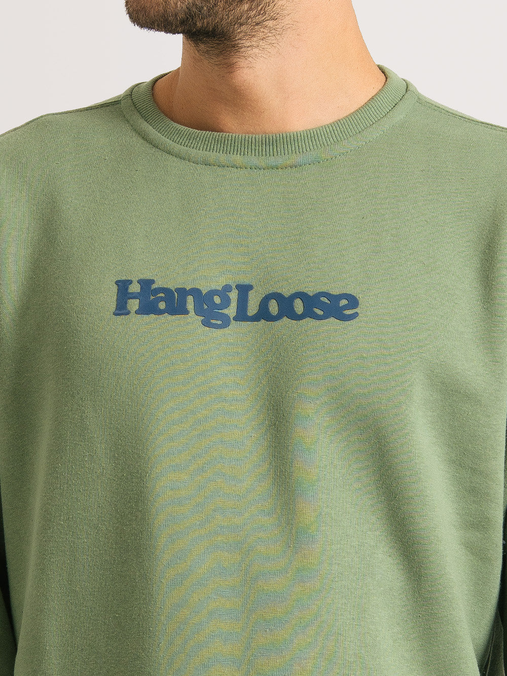 Moletom Careca Hang Loose Typo Verde