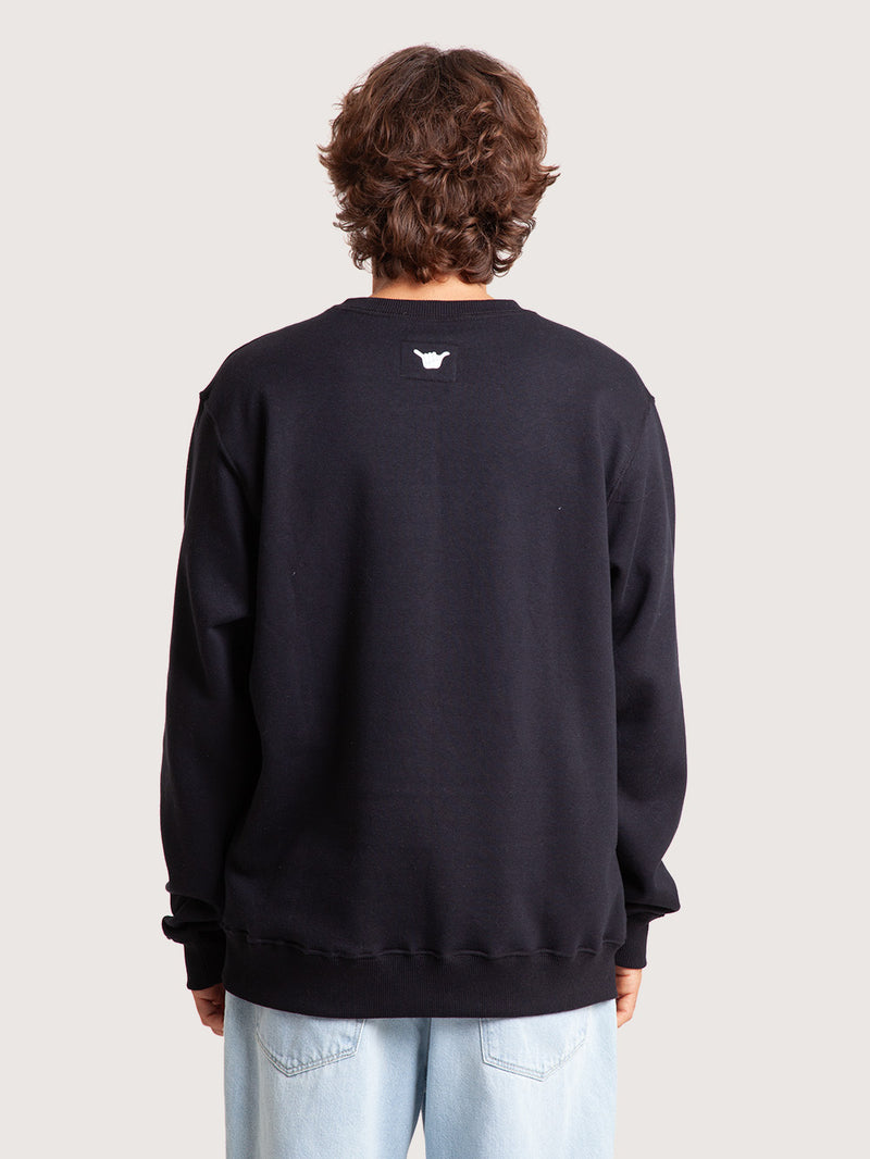 Moletom Careca Preto Hang Loose Label